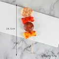 Spiedino di verdure artificiali realistico per barbecue, lungo 24,5 cm e peso di 57 g - Grande Spiedino Barbecue - Peperone Verde e Fungo