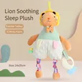 Doudou lion en velours 3D avec anneau de dentition vert menthe bouillable - Jouet Apaisant Lion (Avec Pieds)