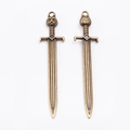 Vintage bronze owl and sphere sword pendants made of high-quality zinc alloy - Antique Bronze