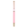 Elegant Morandi pink metal business fountain pen with gold trim and polished finish - Tender Pink Nib / Single / Pink