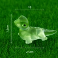 Leuchtende grüne Harz-Eidechsenfigur, 2,5cm Miniatur-Reptil für DIY-Dekorationen - Leuchtende kleine Eidechse Grün