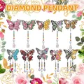 Set of 10 colorful DIY diamond painting butterfly wind chime pendants for garden decor - DZ-17 Butterfly 10-Piece Set