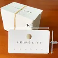 White jewelry display card with black Jewelry text for earrings and necklaces 4x7cm - Earring Card #7 (Approx. 100Pcs)