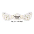 Golden freckle tattoo stickers with butterfly shape and metallic glitter for party makeup - QBLT-006 Gold
