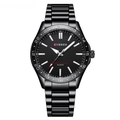 Orologio al quarzo CURREN da uomo con cinturino in acciaio nero e lancetta rossa - Cassa Nera Quadrante Nero