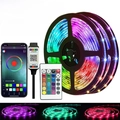 RGB 5050 LED strip kit with Bluetooth App control and 24-key remote controller set - 1m+5050 Bluetooth+24-Key(30 LEDs/m) / RGB Multicolor
