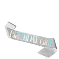 Silver glitter Birthday Girl party sash with holographic lettering and metallic finish - Holographic Silver GIRL