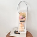 Bouquet di garofani di sapone rosa in una scatola regalo trasparente con rose - Garofano Viola Chiaro Con Confezione Regalo