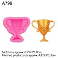 Roze siliconen vorm in de vorm van een trofee voor fondant en chocolade met afmetingen - 3# Trofee / Roze