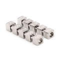 Polished silver square beads with engraved numbers 0-9 for DIY jewelry making - Steel Color Numbers 0-9 (Set of 10)