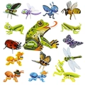 3D insect puzzle set featuring cartoon frog, butterfly, and bee models for kids - 3D Foam Insect Puzzle