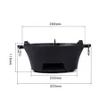 Stufa a carbone portatile in ghisa nera per barbecue e tè, diametro 280mm - Stufa a carbone 28CM