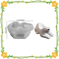 DIY silicone mold for polar bear shaped plaster candle holder or mini succulent planter - Polar Bear - Flower Pot