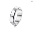 Polished silver stainless steel spinner ring with a frosted texture on a white background - US 10 / Silver Blank Spinner Ring