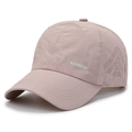 Pink breathable mesh baseball cap with laser-cut vents and Fashion embroidery detail - Pink