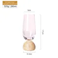 Flûte à champagne avec base en strass dorés, élégant verre à vin de 260ml de luxe - Flûte à champagne / Transparent avec strass dorés