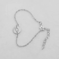 Silver hollow round initial bracelet for women featuring an alphabet pendant charm - Silver O