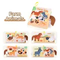 Libro de tela de animales de granja para bebés con colas 3D y texto en inglés - Animales de Granja / 4 Páginas 8 Caras (23g)