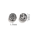 Antique silver rudder and anchor beads for DIY jewelry with 11mm outer diameter - Diameter 11mm/Hole 1.5mm / Nautical Anchor-Style 3