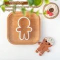 Gingerbread man cookie cutter tool in white plastic, size 6.2x9cm for holiday baking - Gingerbread Man Cutter