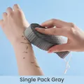 3D Peeling-Badeschwamm zur Körperreinigung in Grau, Einzelpackung für Bad - Grau