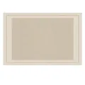 Rectangle stone beige woven rug with industrial minimalist cross-knit texture - Loop Velvet - Rock Card