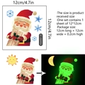 Luminous Santa Claus light switch sticker with night glow effect for Christmas home decor - 12*12cm