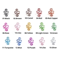 Anelli per uncinetto a forma di serpente in 15 colori assortiti per maglieria - Set da 15