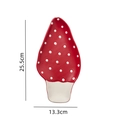 Cute red mushroom ceramic tall vase, 25.5cm height handcrafted decorative tableware - Tz-306 Mushroom-style 10-inch Long Tray