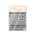5D embossed lace nail art stickers with black crown and circular patterns by Tomoni - Black Lace Relief Style (to1610)