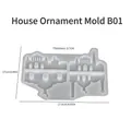 Islamic castle house silicone mold B01 for DIY resin crafts and plaster ornaments - House Plate