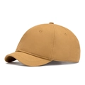 Casquette courte en coton à chevrons marron dans un style vintage et minimaliste - Kaki