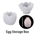 Moule en silicone boîte de rangement en forme d'œuf en deux pièces pour bricolage - Silicone / Ensemble de Boîte de Rangement pour Oeufs