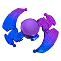 Hand spinner toy with tri-wing design in blue and purple gradient metallic finish - Gradient Dazzling Double Head Mechanical