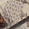 Iridescent butterfly and rose nail art stickers with glitter finish style MS 717 - MS717 Laser Jelly Butterfly Rose