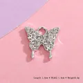 Ciondolo a farfalla scintillante con strass di cristallo per creazione gioielli - Nuovo Stile Farfalla Argento