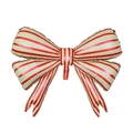 Large red and white striped bow aluminum foil balloon for festive party decorations - Red Yellow Stripe