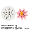 Camellia flower silicone mold for cake decoration with pink floral fondant result - 1-Grey B447 Water Lily