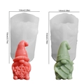 Silikonformen für Weihnachtswichtel für Kerzen und Gips, 5,8 cm Breite Größe - Gnom dicker Stil - 2er-Set