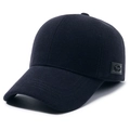 Berretto da baseball invernale da uomo con paraorecchie in feltro blu scuro caldo - Regolabile / Blu navy