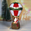 LED lighted Santa Claus in hot air balloon Christmas ornament with warm festive glow - Hot Air Balloon Santa