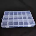 24-grid transparent plastic storage box, 27.3x17.7x4.4cm with independent buckles - Removable 18-Compartment 27.3x17.7x4.4cm