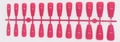 Dettaglio di 24 unghie finte ballerina rosa shocking lucide su telaio in plastica - Rosa Pesca (ZBLL-15)