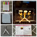Φωτεινός πίνακας σχεδίασης DIY με ακρυλικό πάνελ, ξύλινη βάση και 8 μαρκαδόρους - 30x20cm Μεγάλο + Χρωματιστά Στυλό / Ξύλο