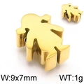 Golden girl-shaped stainless steel pendant 9x7mm for DIY necklace making - Gold Girl (KLJ5504-Z)