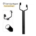 Dual-head magnetic nail tool for cat eye gel effects with a black long handle design - Y-Shaped Magnet - Black