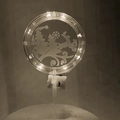Detail of warm LED Christmas topper featuring deer and snowflake acrylic engraving - Style 6 Warm Light