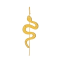 Pendiente de serpiente dorado único con diseño de pin curvado minimalista para mujer - Dorado