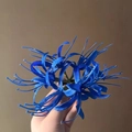 Elegante molletta per capelli a fiore in organza blu con petali fatti a mano - Licoris / 2# Blu