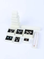 Minimalist cream-colored kraft paper jewelry gift boxes in various square and long sizes - 9x9x3cm (With Sponge) / Milky White